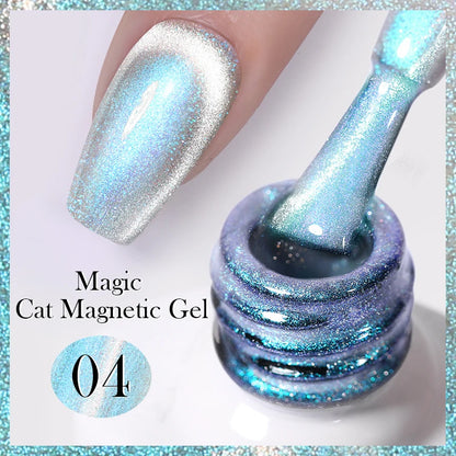 BORN PRETTY Sparkling Glass Bead Cat Magnetic Gel Nail Polish Flash White Spar Red Color Semi Permanent Soak Off UV Gel Varnish