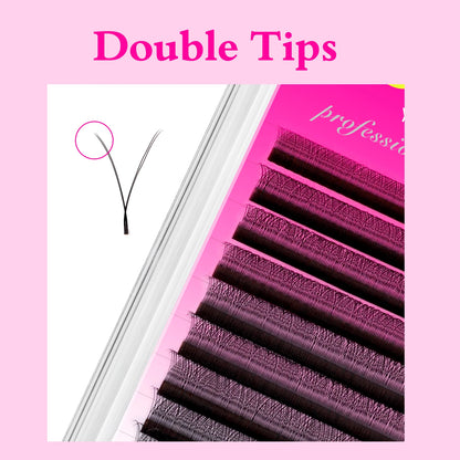 TDANCE 8-15MIX YY Shape Hand Woven Premium Mink Soft Light Natural Eyelashes Extension Makeup Mesh Net Cross False Eyelash