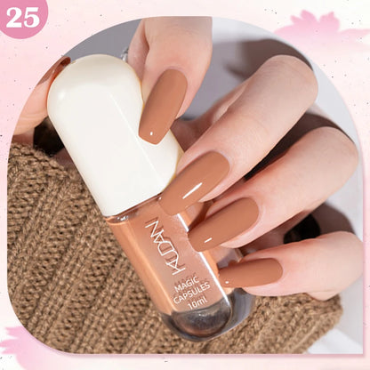 KUDAN Dark Burgundy Nail Polish, Alcohol-Free - Long-Lasting Formula Quick Drying Without Lighting, Glossy And Shiny Surface