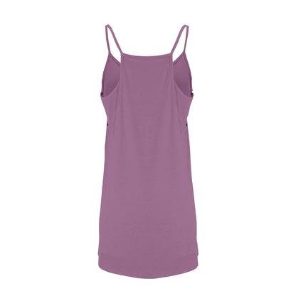 Women's Tennis Dress Solid Color Pocket Sexy Suspender Fake Two-piece Loose Breathable Comfortable Sports Dress
