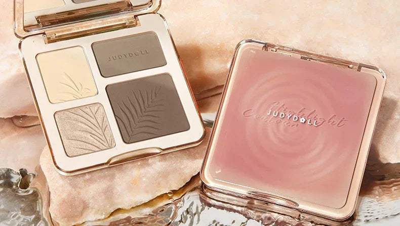 Judydoll Highlight Facial Contouring Palette Matte Brighten Three-dimensional Shadow Lasting Glow Shimmer Powder Cosmetics
