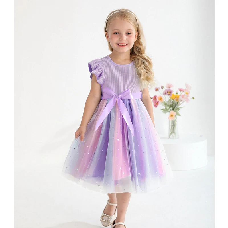 Official My Little Pony "Rainbow Magic" Princess Dress: Lavender Ribbed Bodice & Sequin Tulle Tutu