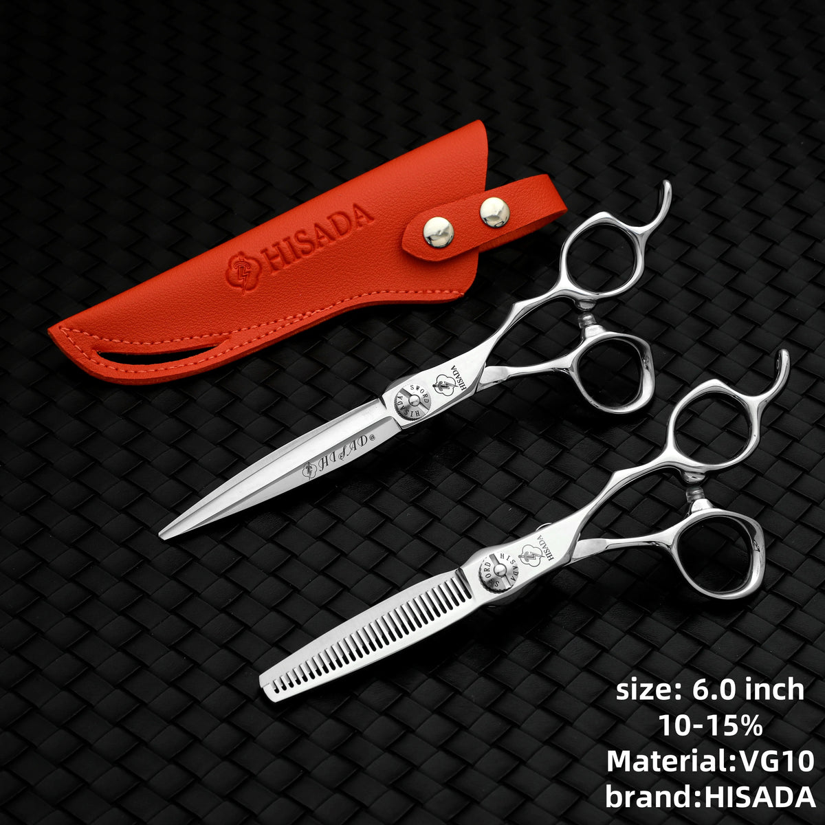 HISADA hairdressing scissors	professional barber scissors 6.0  Inch scissors VG10 material professional barber scissors
