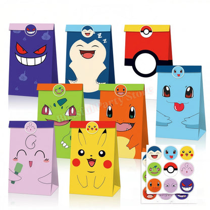 Pokemons Birthday Party Decoration Lightning Pikachu Balloon Tableware Kit Cup Plate Gift Bag Kid Favor Gift Baby Shower Supplie