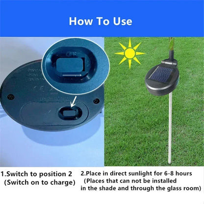 5 Heads Rose Lawn Lamp Solar Lights Outdoor Decorative Solar Garden Lights for Yard Patio Garden Wedding Decor Fairy Lights