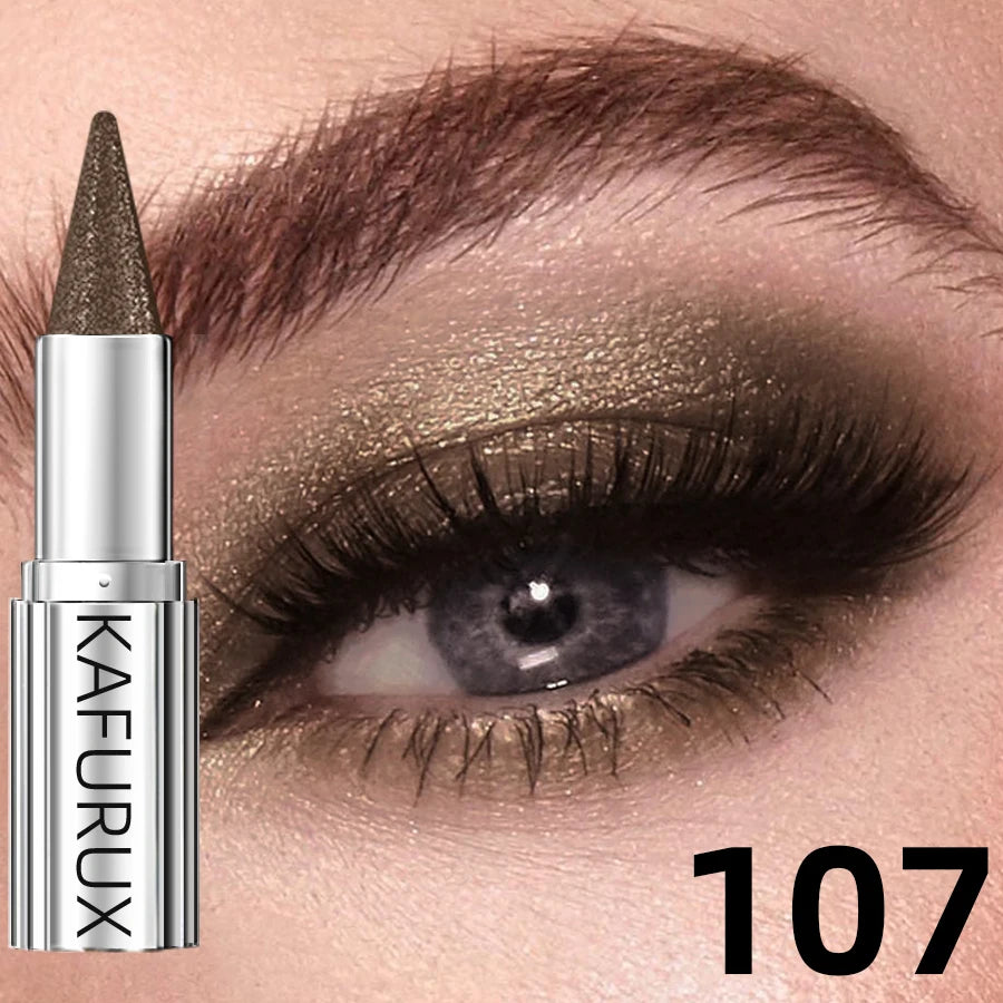 12 Colors Metallic White Black Purple Eyeshadow Pencil Glitter 1pc  Liner Pen Highligter Long Lasting Blue Cream Eye Shadow