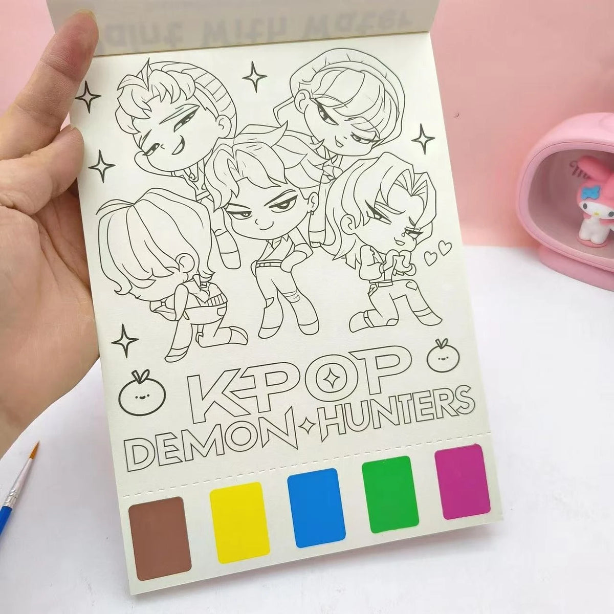 2026 New K-Pop Girls Watercolor Coloring Book Cute Cartoon High-Value DIY Painting Book Set Toy for Kids Girls