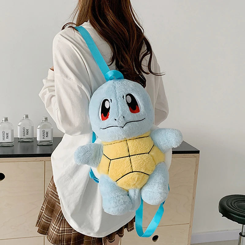 Pokémon Eevee Pikachu Plush Toys Knapsack Charmander Plushie Anime Backpack Birthday Pokemon Snorlax Gift for Kids Xmas Bag