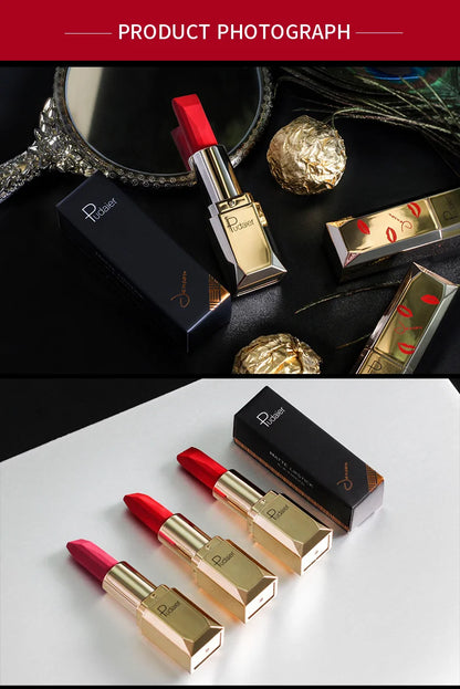 Velvet Smooth Matte Lipsticks, Waterproof Non-stick Cup Lasting Make-up Moisturizing Solid Lipstick