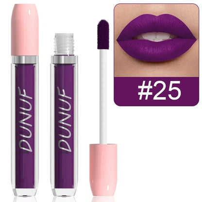 25 Color Velvet Matte Lipstick Liquid Waterproof Sexy Red Matte Lip Glaze Non-Stick Halloween Makeup Not Easy To Fade Lip Gloss
