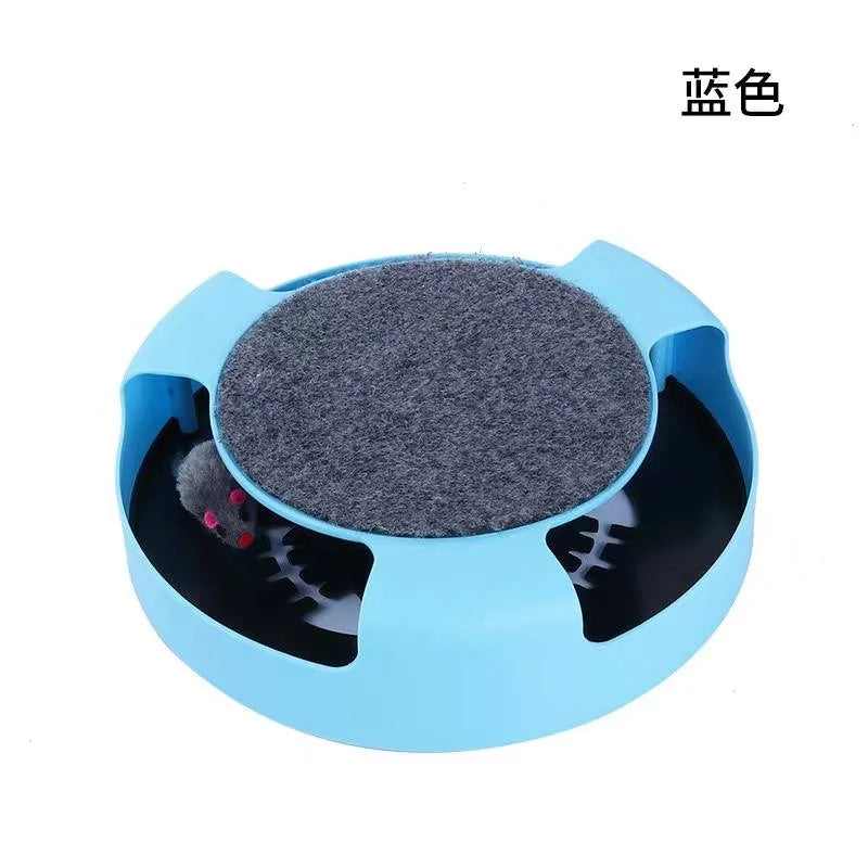 Cat Toy Turntable Roller Mouse Toys Interactive Intelligence Training Track Funny Games Cat Scratcher Toy Pet Toys  Accessories