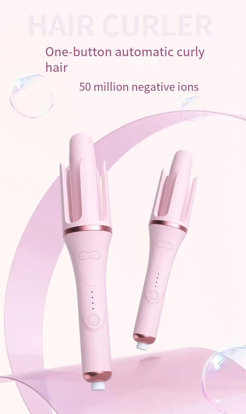 Fully Automatic Curling Iron Anti-Tangle Hair Curler with Negative Ions Latest Curling Wand Hair Curler for long-lasting styling
