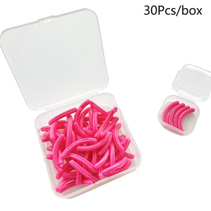 Colored Eyelashes Curler Replace Rubber 30pcs/box Black White Blue Elastic Eyelash Curler Replacement Rubber Strips Accessories