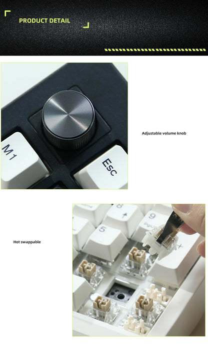 ZUOYA GMK26  QMK/VIA Gasket Number Pad Bluetooth 5.0/2.4ghz/Wired Hot Swappable Numpad Programmable for Win/Mac