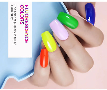 Clou Beaute 15ml Red Black White Green Neon Gel Nail Polish Base Top Coat Velvet Top 400 Colors Semi Permanent Gel Nail Varnish