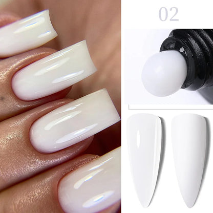 LILYCUTE 15ML Quick Extension Gel Nail Polish Nude Milk White Color Finger Prolong Acrylic Crystal Construction Hard Gel Varnish