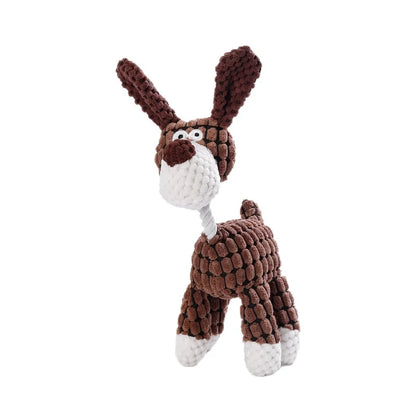 Durable Pet Dog Plush Toy for Small Breeds - Animal Shape Squeaky Chew Cleaning Toy for Chihuahua Yorkshire Bichon Puppies