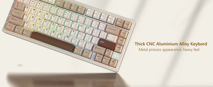 Womier RD75 75% Wireless Mechanical Keyboard Quick Release Aluminum Custom QMK/VIA Tri-Mode Hot Swappable Keyboard