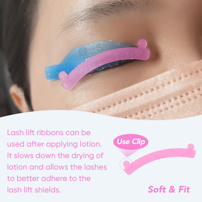Libeauty 5 Colors Silicone Eyelash Rods Ribbon Soft Colorful Lash Lift Ribbon Perm Multi-Functional Eyelash Lifting Makeup Tools