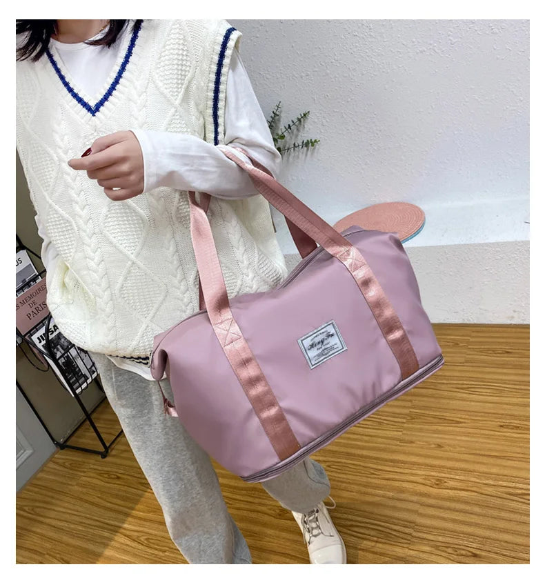 UNIXINU Carry On Travel Duffle Bag Nylon Waterproof Sports Gym Tote Bags for Women Large Capacity Storage Luggage Handbag