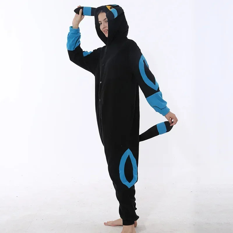 TAKARA TOMY Pokemon Kigurumi Onesie Snorlax Eevee Squirtle Gengar Pijama Cosplay Costume Halloween Adult Anime Umbreon Pajamas