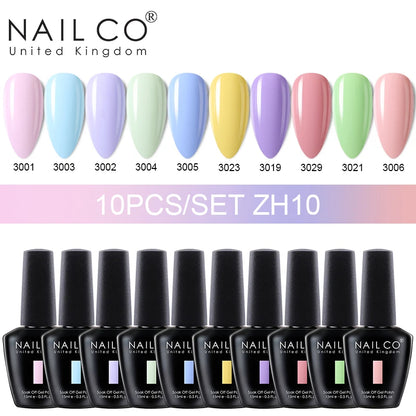 NAILCO 15ml 30/20/10pcs/Set UV Gel Nail Polish Semi Permanent Esmalte Vernis LED Gel Varnish Soak Off Nail Art All For Manicure