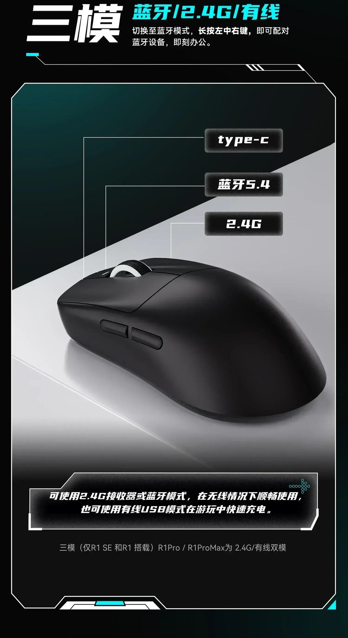 Vxe Dragonfly R1 series Wireless Mouse R1 Se Light Weight Paw3395 Nordic52840 2khz Smart Speed X Low Delay Fps Game Mouse Gift