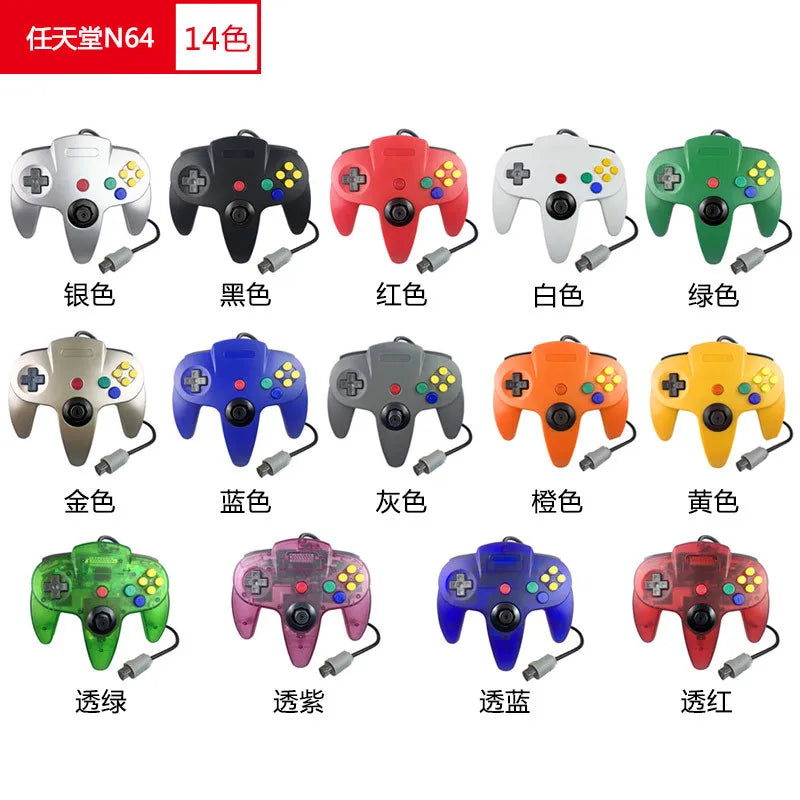Wired Transparent Gaming Joystick for N64 Gamepad Game Controller for N64 Console