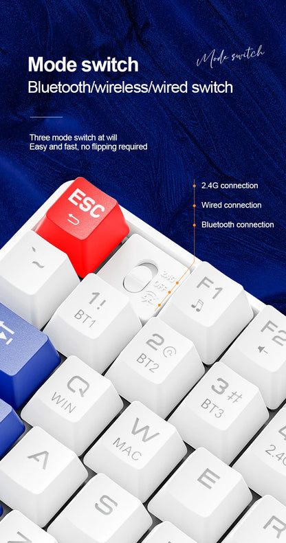 SMAILWOLF MK87 Bluetooth wireless mechanical keyboard E-sports game full key hot plug custom keyboard