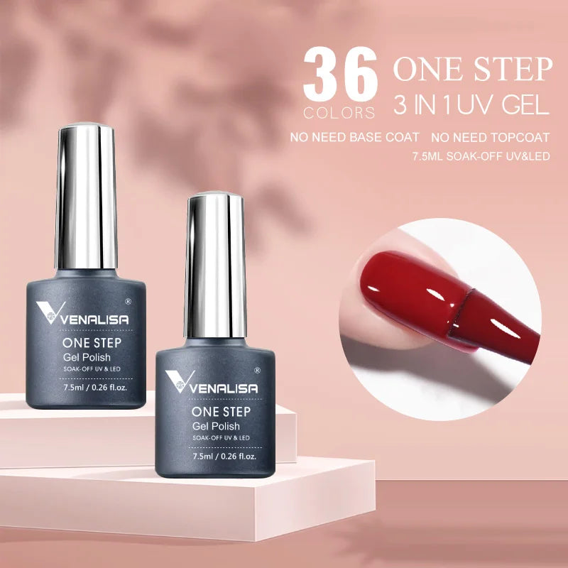 VIP5 Venalisa Nail Gel Polish Kit HEMA FREE Jelly Pink Nude Color Sparkle Gel Varnish Self Leveling Gel Nail Varnish Whole Set