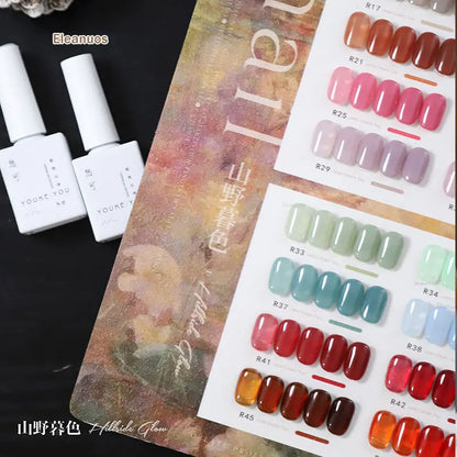 Eleanuos 48pcs 15ml Jelly Gel Polish Kit TPO Free  Milk Shake Ice Tea Transparent Gel Polish UV LED Gel Lacquer Clear Gel Set