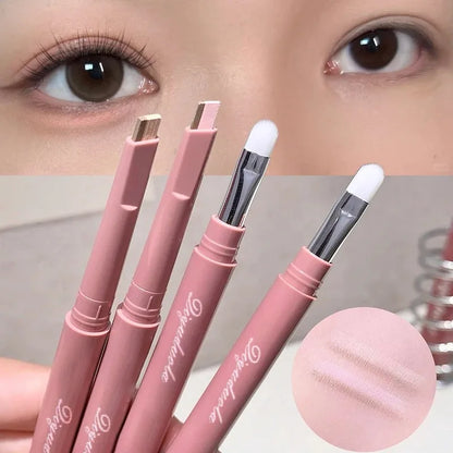 Brightening Aegyo Sal Pencil Waterproof Natural Dual-Color Lying Silkworm Under-Eye Highlighter Shadow Pen Contour Eye Makeup