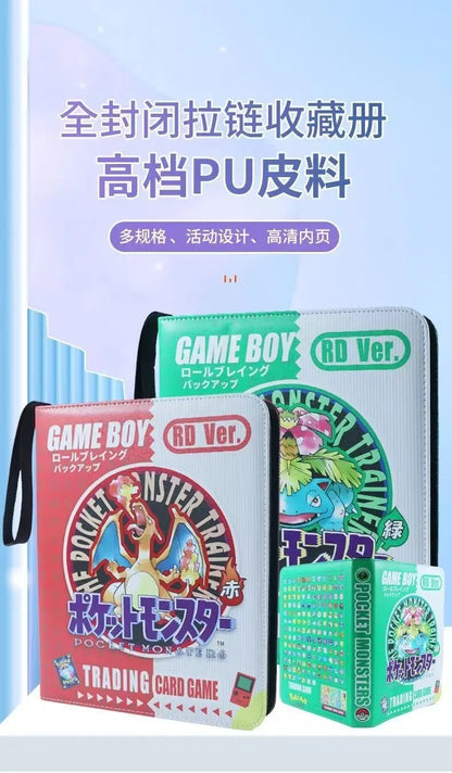 New Gb Pikachu Cartoon Anime Battle Card Booklet Zipper Binder
