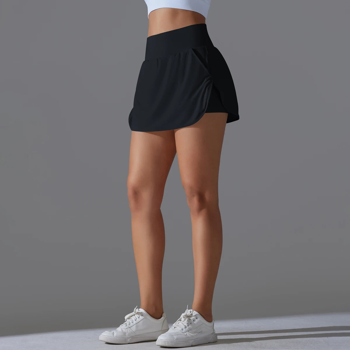 Outdoor Sports Yoga Skirt Badminton Tennis Skirt High Waist Breathable Sweat Skirt Active Athletic Yoga Fitness Skirt Short