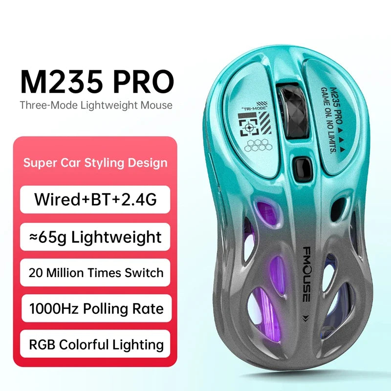 Lenovo Tri-mode Wireless Bluetooth Mouse Lightweight Computer Rgb Illuminated Gaming Mouse Portable Tablet Universal Mouse