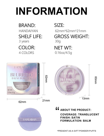 Long Lasting Oil Control Setting Powder Cream Cake Sweatproof Translucent Loose Finishing Makeup