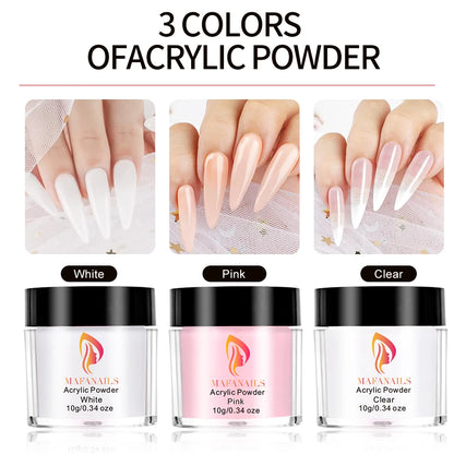 Nail Kit Set Acrylic Powder Monomer Acrylic Liquid For Nail Extension Professional Gel Manicure Set False Nails Art Tools Set *&