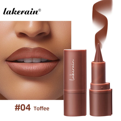 Lakerain Lip Liner Matte Black Brown Velvet Lipstick Waterproof Non Sticky Contouring Tint Lipliner Crayon Lip Makeup