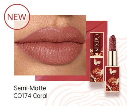 CATKIN Makeup Velvet Matte Lipstick, Hydrating Satin Long Lasting lipstick with Smooth and Creamy Texture