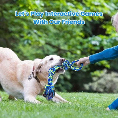 Knot Dog Toys Indestructible Durable Dog Chew Toys Tug of War Interactive Toys Suitable for Medium and Large Dogs Pet Supplies
