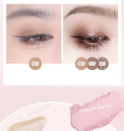 Monochrome Glitter Eyeshadow Pearlescent Highlighter Powder Makeup Diamond Eye Shadow Palette Bright Shiny Eye Makeup Cosmetics