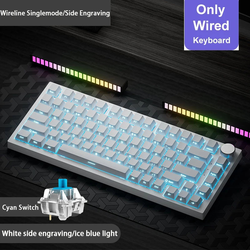Ajazz AK820/AK820Pro Gaming Mechanical Keyboard Bluetooth 5.1/Wireless/wired  Custom Keyboard With Heat Exchange Sealed Button