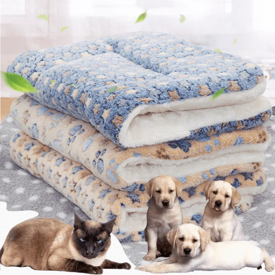 Large Size Flannel Dog Bed Thicken Cat Bed Sleeping Mat Dog Mat Blanket For Puppy Kitten Dog Bed Rug for Small Medium Large Dog