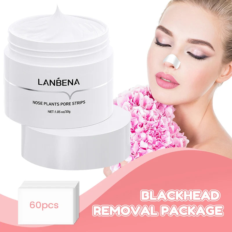 LANBENA Nose Blackhead Remove Mask  Pore Strip Peeling Mask Deep Cleansing Black Dot Remover Acne Patch Skin Care Peel Mask