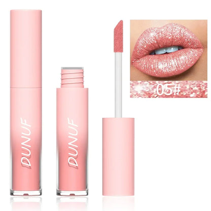 18 Color Sexy Red Diamond Glitter Lip Gloss Metallic Waterproof Long Lasting Matte Shimmer Liquid Lipstick Women Makeup Cosmetic