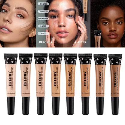 Full Cover Liquid Concealer 8 Color BB Cream Foundation Air-permeable Natural Brightening Makeup Eye Dark Circles Cream Cosmetic