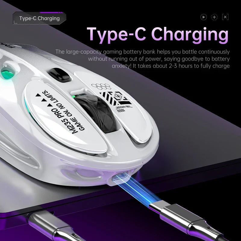 Lenovo Tri-mode Wireless Bluetooth Mouse Lightweight Computer Rgb Illuminated Gaming Mouse Portable Tablet Universal Mouse