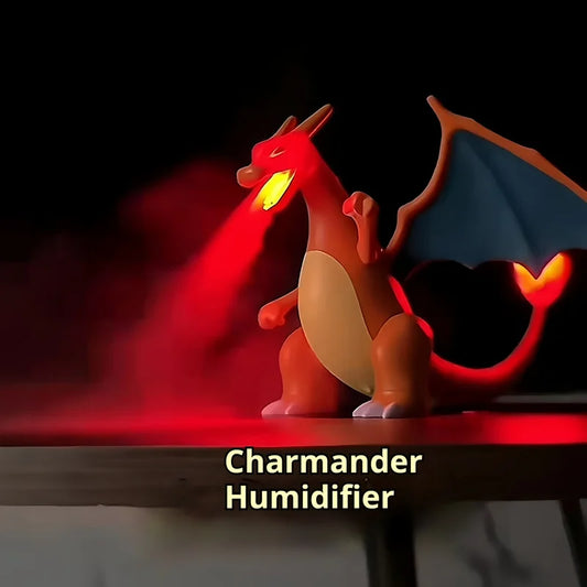 Cartoon Pokemon Charmander Humidifier Articulated Action Figures Portable Electric Model Spray Tide Play Acousto-Optic Toys Gift