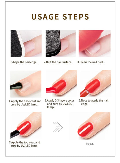 Eleanos Chrismas Red 30 Colors New Year Red Gel Nail Polish Set With Color Card Gel Nail Salon Glitter Lacquer Soak Off UV Gel