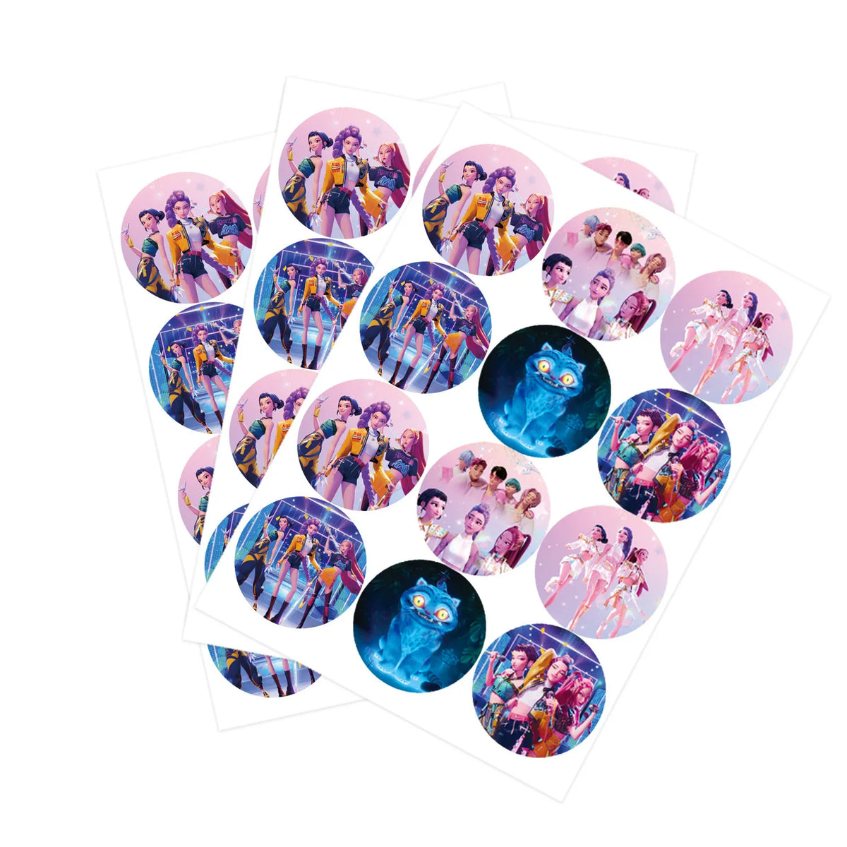 12 PCS Cute Cartoon k-pop Paper Gift Bags with Handles, Sealable Holiday & Party Bags for Candy & Small Gifts  Bullet Points